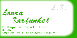 laura karfunkel business card